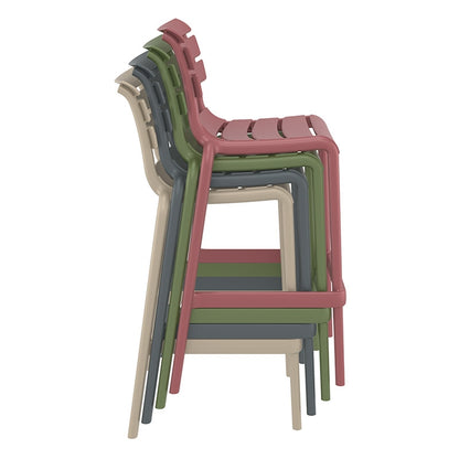 HELEN STOOL DARK GREY POLYURETHANE 53x55x105