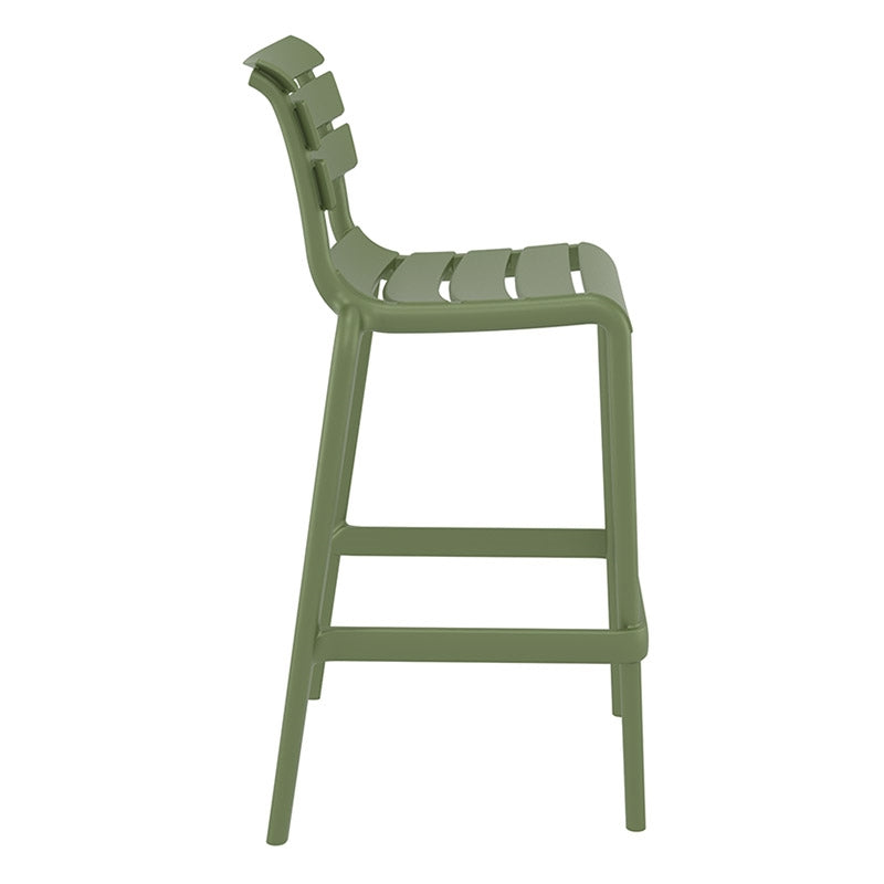 HELEN BAR STOOL OLIVE GREEN POLYURETHANE 53x55x105