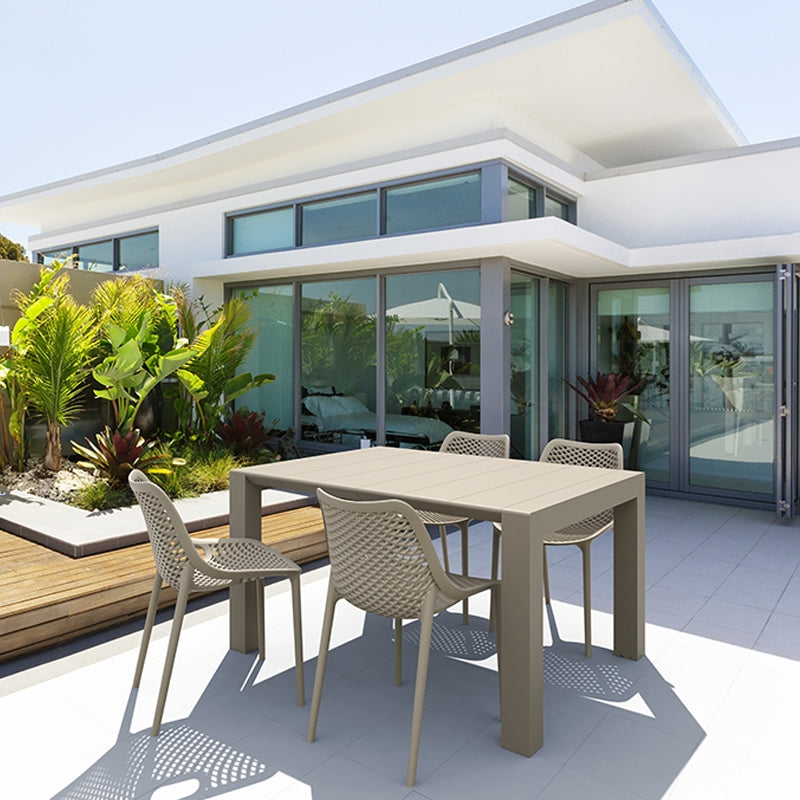 Σετ Τραπεζαρίας 5 Τμχ Vegas-Air Taupe 100x100/140x75