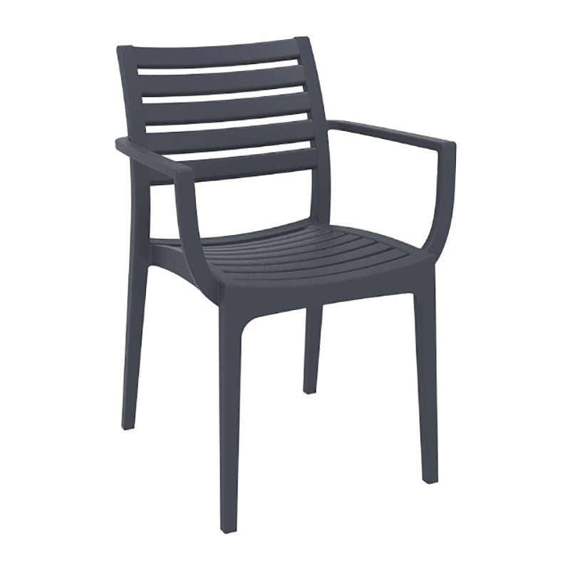 Σετ Τραπεζαρίας 9 Τμχ Vegas-Artemis Dark Grey 100x180/220x75
