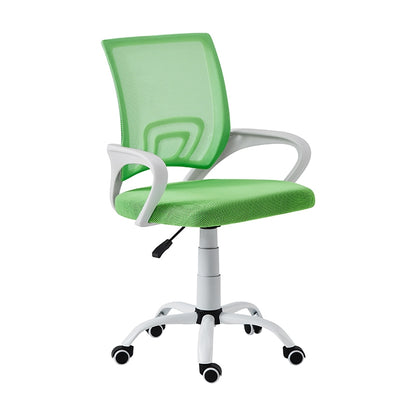 A1850 SW WHITE/GREEN MESH OFFICE ARMCHAIR 62x52x43-84/50-93