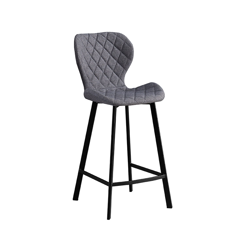 Σκαμπό Μπαρ 2 Τμχ Martin Γκρι Ύφασμα 45x49x66-98