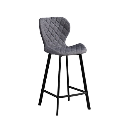 Σκαμπό Μπαρ 2 Τμχ Martin Γκρι Ύφασμα 45x49x66-98