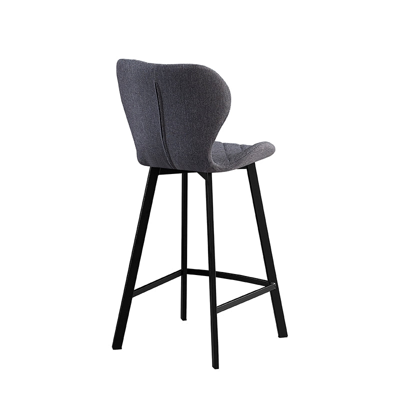 Σκαμπό Μπαρ 2 Τμχ Martin Γκρι Ύφασμα 45x49x66-98
