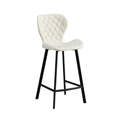 Σκαμπό Μπαρ 2 Τμχ Martin Off White Ύφασμα 45x49x66-98