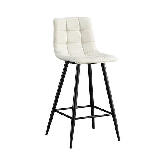 Σκαμπό Μπαρ 4 Τμχ Nora Off White Ύφασμα 47x49x72-104