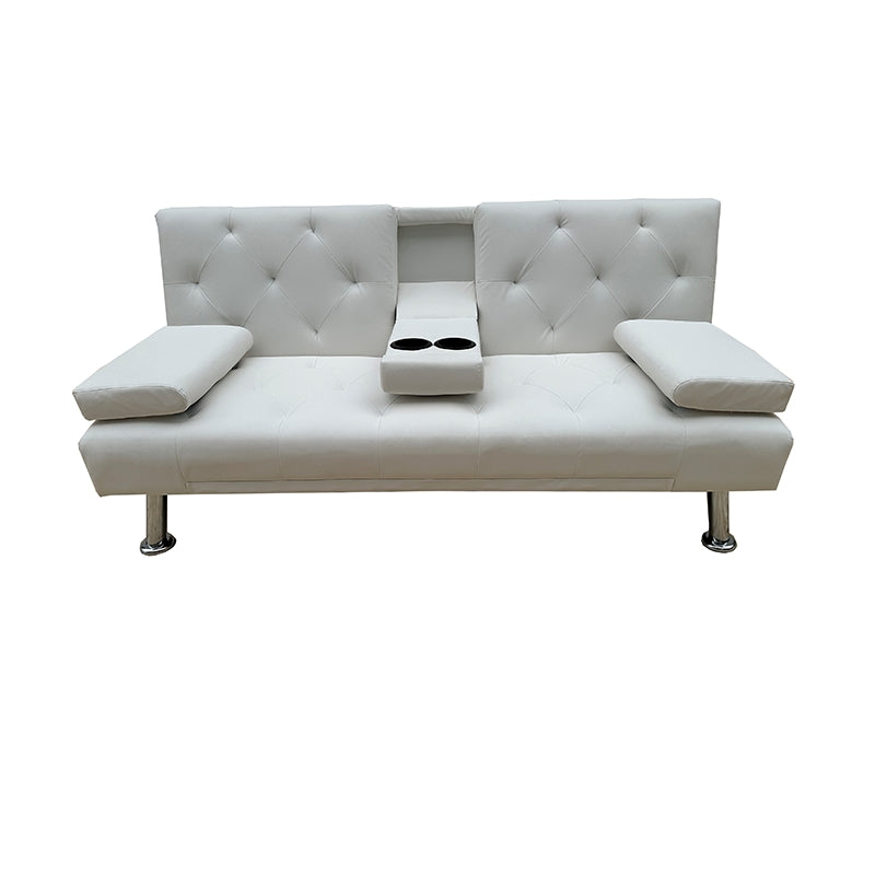 REST WHITE PU ΚΑΝΑΠΕΣ-ΚΡΕΒΑΤΙ 168x88x79