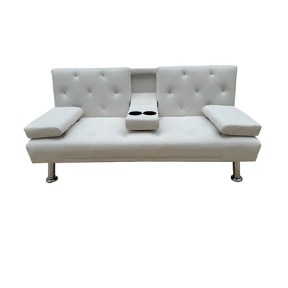 REST WHITE PU ΚΑΝΑΠΕΣ-ΚΡΕΒΑΤΙ 168x88x79