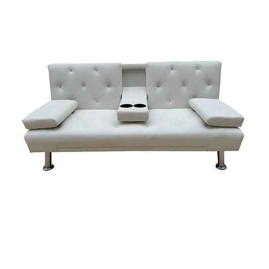 REST WHITE PU ΚΑΝΑΠΕΣ-ΚΡΕΒΑΤΙ 168x88x79