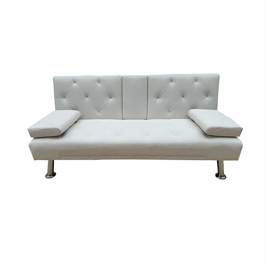 REST WHITE PU ΚΑΝΑΠΕΣ-ΚΡΕΒΑΤΙ 168x88x79