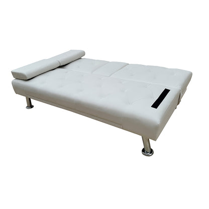 REST WHITE PU ΚΑΝΑΠΕΣ-ΚΡΕΒΑΤΙ 168x88x79