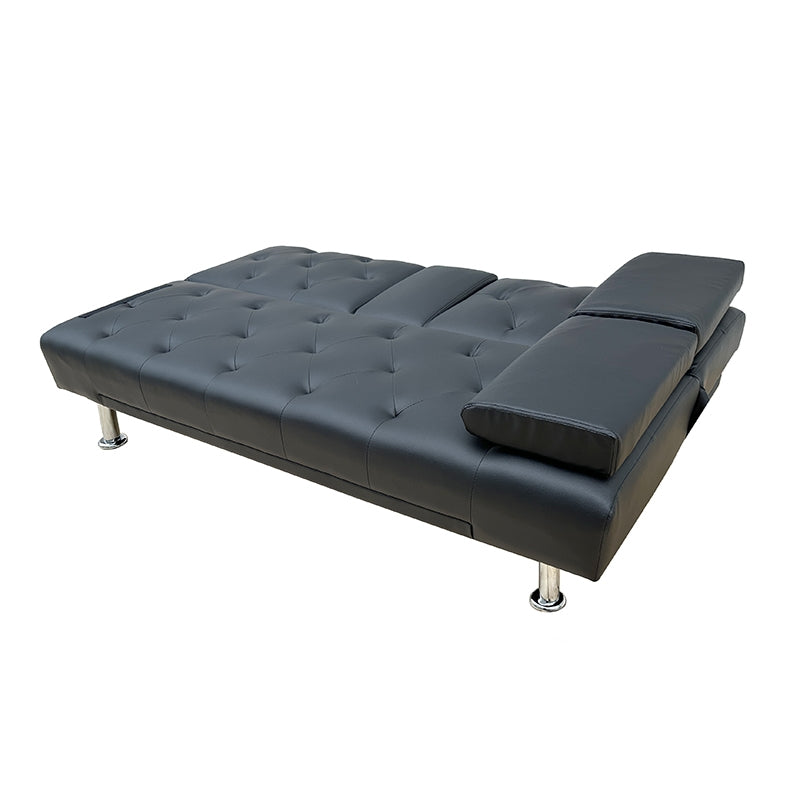 REST BLACK PU ΚΑΝΑΠΕΣ-ΚΡΕΒΑΤΙ 168x88x79