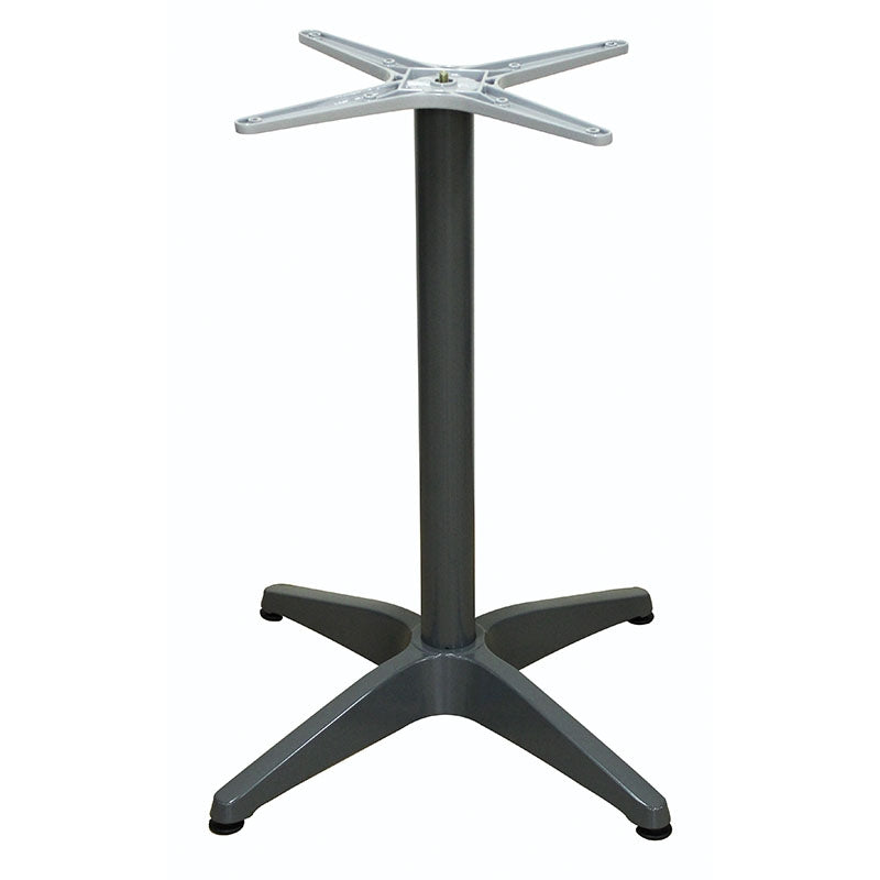 RINA 4-LEG (S/R) DARK GREY ALUMINUM BASE WITH CASTORS 66x66x73