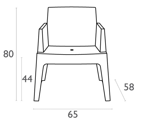 BOX DARK GREY ΠΟΛΥΘΡΟΝΑ ΠΟΛ/ΝΙΟΥ 65Χ58Χ80εκ.