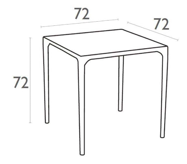 MANGO WHITE TABLE 72x72x72