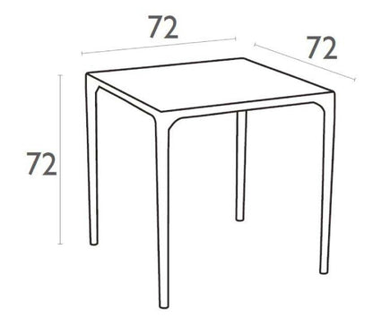 MANGO WHITE TABLE 72x72x72