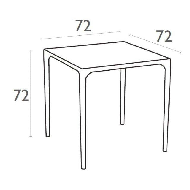 MANGO WHITE ΤΡΑΠΕΖΙ 72x72x72