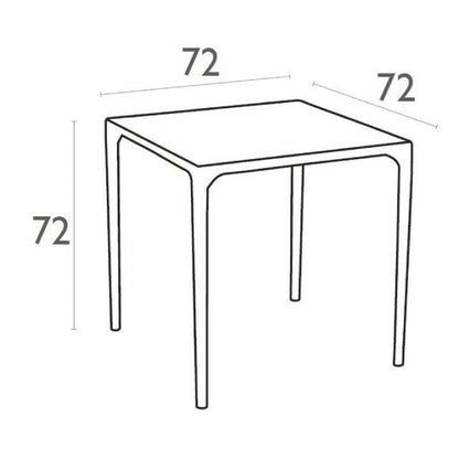 MANGO WHITE ΤΡΑΠΕΖΙ 72x72x72