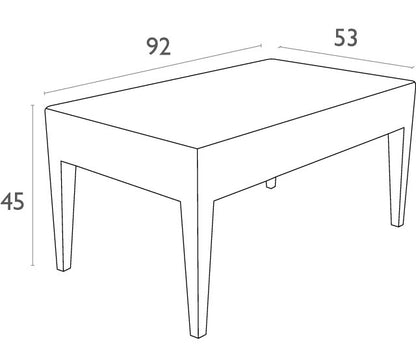 MIAMI DARK GREY ΤΡΑΠΕΖΙ ΠΟΛ/ΝΙΟΥ 92x53x45