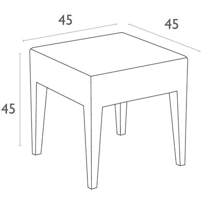 MIAMI WHITE ΤΡΑΠΕΖΙ ΠΟΛ/ΝΙΟΥ 45x45x45