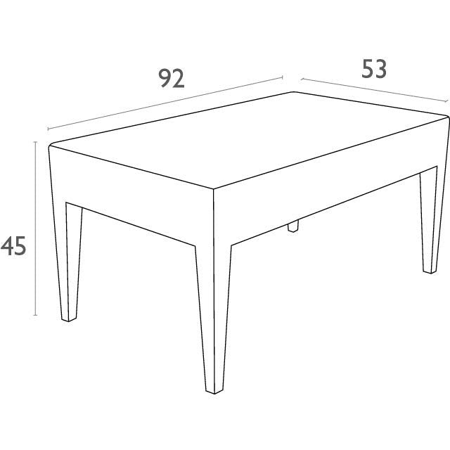 MIAMI WHITE ΤΡΑΠΕΖΙ ΠΟΛ/ΝΙΟΥ 92x53x45