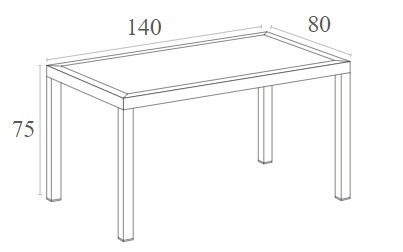 ARES ΤΡΑΠΕΖΙ TAUPE ΠΟΛ/ΝΙΟΥ 140x80x75