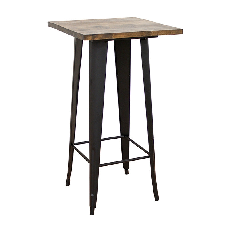 TEXAS ΜΠΑΡ ΜΑΥΡΟ ΜΑΤ ΤΡΑΠ. WOOD TOP 60x60x106