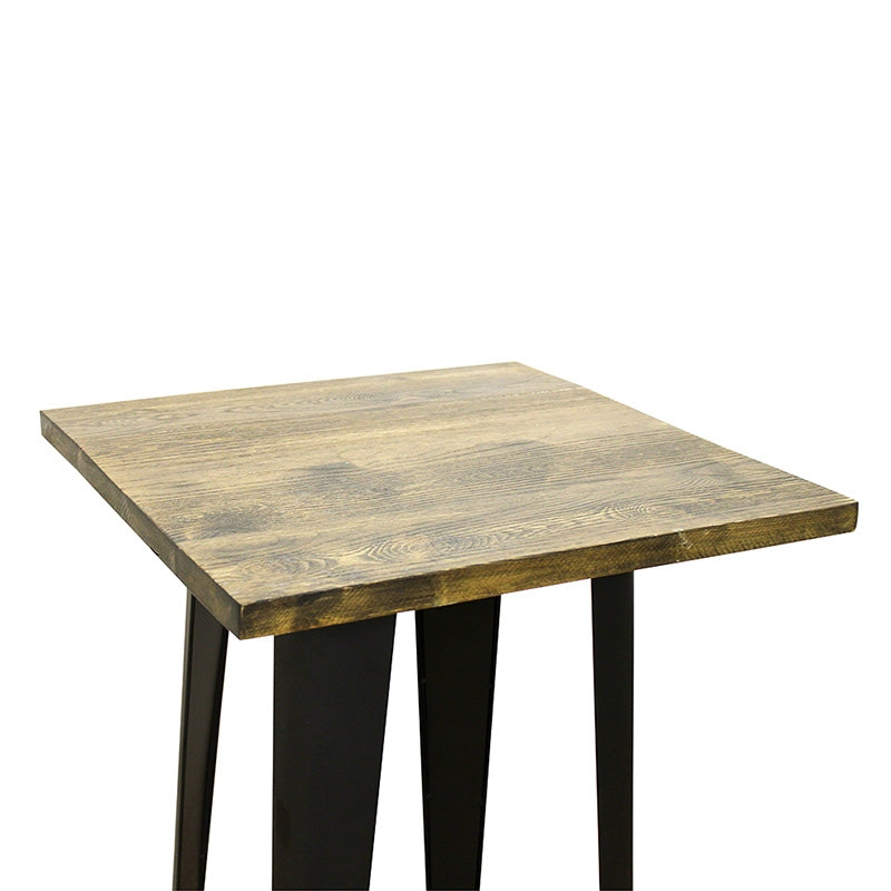 TEXAS ΜΠΑΡ ΜΑΥΡΟ ΜΑΤ ΤΡΑΠ. WOOD TOP 60x60x106