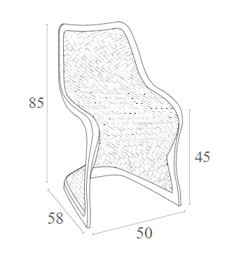 BLOOM BLACK ΚΑΡΕΚΛΑ ΠΟΛ/ΝΙΟΥ 50x58x85