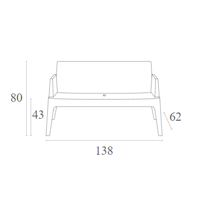 BOX WHITE KANAΠEΣ ΠΟΛ/ΝΙΟΥ 138x62x80