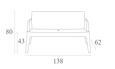 BOX DARK GREY KANAΠEΣ ΠΟΛ/ΝΙΟΥ 138Χ62Χ80εκ.