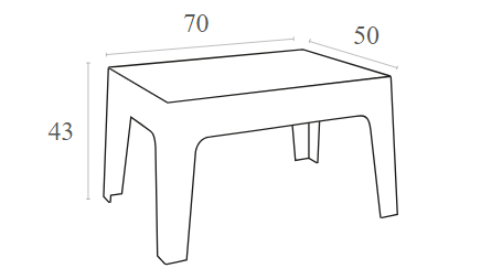 BOX WHITE TPAΠEZI ΠΟΛ/ΝΙΟΥ 70x50x43