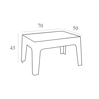 BOX WHITE TPAΠEZI ΠΟΛ/ΝΙΟΥ 70x50x43