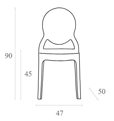 ELIZABETH RINCK TRANSP. CHAIR 47x50x90