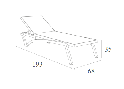 PACIFIC ΞΑΠΛΩΣΤΡΑ TAUPE/TAUPE ΠΟΛ/ΝΙΟΥ 193x68x35