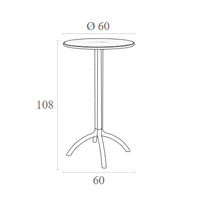 OCTOPUS BAR WHITE ΠΟΛ/ΝΙΟΥ Φ60x108