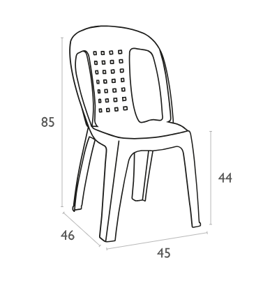 ESTELLA ΛΕΥΚΗ ΚΑΡΕΚΛΑ 45x46x85