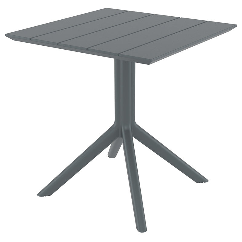 PARIS DARK GREY ΤΡΑΠΕΖΙ ΠΟΛ/ΝΙΟΥ 70x70x74