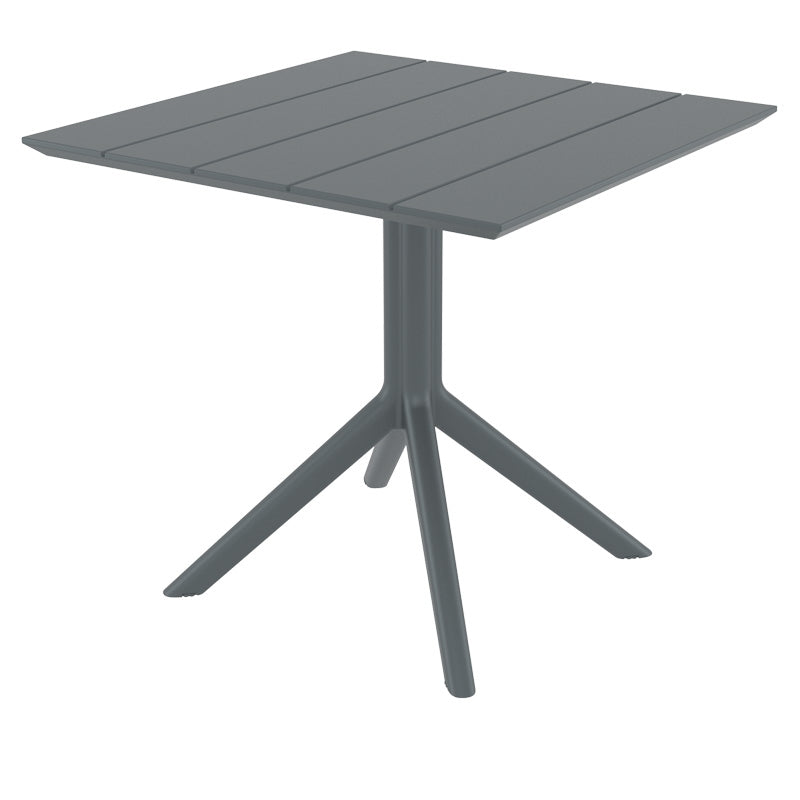 PARIS DARK GREY ΤΡΑΠΕΖΙ ΠΟΛ/ΝΙΟΥ 80x80x74