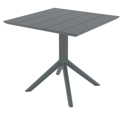 PARIS DARK GREY ΤΡΑΠΕΖΙ ΠΟΛ/ΝΙΟΥ 80x80x74
