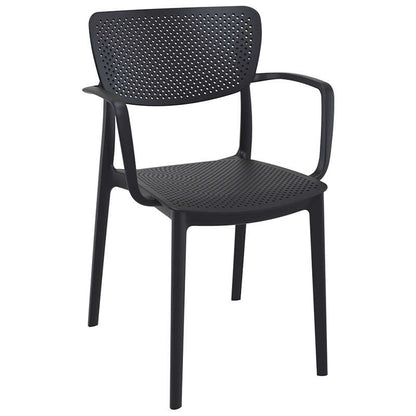 Σετ Τραπεζαρίας 5 Τμχ Ares-Loft Black 140x80x75