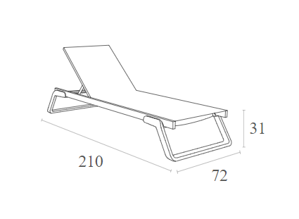 TROPIC ΞΑΠΛΩΣΤΡΑ WHITE/TAUPE ΑΛΟΥΜ-ΠΟΛ/ΝΙΟΥ 210x72x31