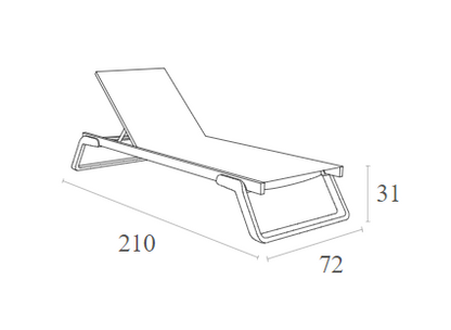 TROPIC ΞΑΠΛΩΣΤΡΑ WHITE/TAUPE ΑΛΟΥΜ-ΠΟΛ/ΝΙΟΥ 210x72x31