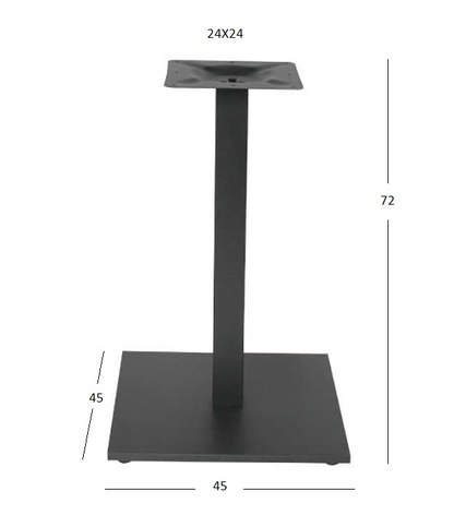 FLAT PROMO ΜΑΥΡΗ (Π/Ρ) ΒΑΣΗ ΜΕΤΑΛΛΙΚΗ ΜΕ ΡΕΓ/ΡΟΥΣ 45x45x72