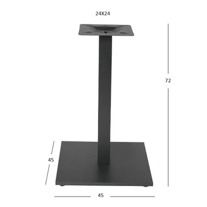 FLAT PROMO ΜΑΥΡΗ (Π/Ρ) ΒΑΣΗ ΜΕΤΑΛΛΙΚΗ ΜΕ ΡΕΓ/ΡΟΥΣ 45x45x72