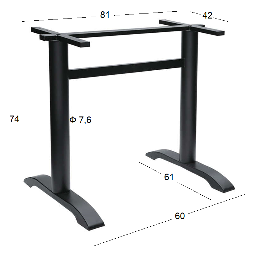 ASTOR ΜΑΚΡ/ΝΗ ΒΑΣΗ ΜΑΝΤΕΜΙ ΜΕ ΡΕΓ/ΡΟΥΣ ΜΑΥΡΗ 60x61x74