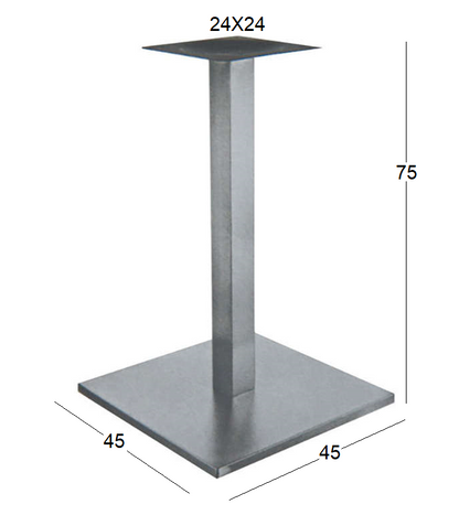 SONORA PROMO (Π/Ρ) ΒΑΣΗ INOX ΜΕ ΡΕΓ/ΡΟΥΣ 45x45x75