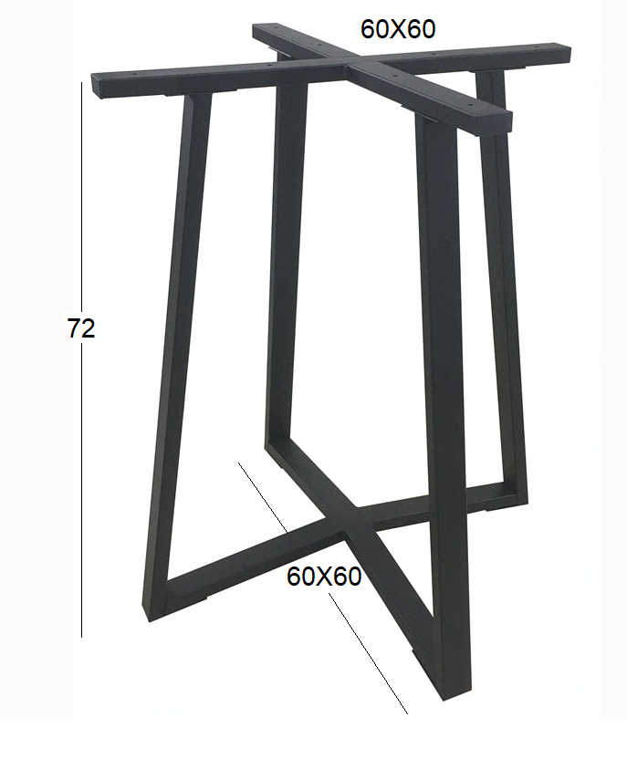 BISTRO ΒΑΣΗ ΜΕΤΑΛΛΙΚΗ ΜΕ ΡΕΓ/ΡΟΥΣ ΜΑΥΡΗ 60x60x72