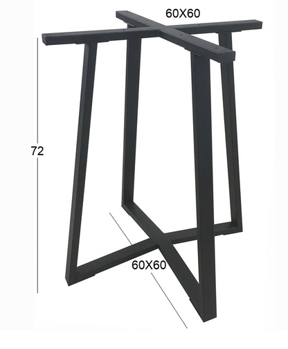 BISTRO ΒΑΣΗ ΜΕΤΑΛΛΙΚΗ ΜΕ ΡΕΓ/ΡΟΥΣ ΜΑΥΡΗ 60x60x72