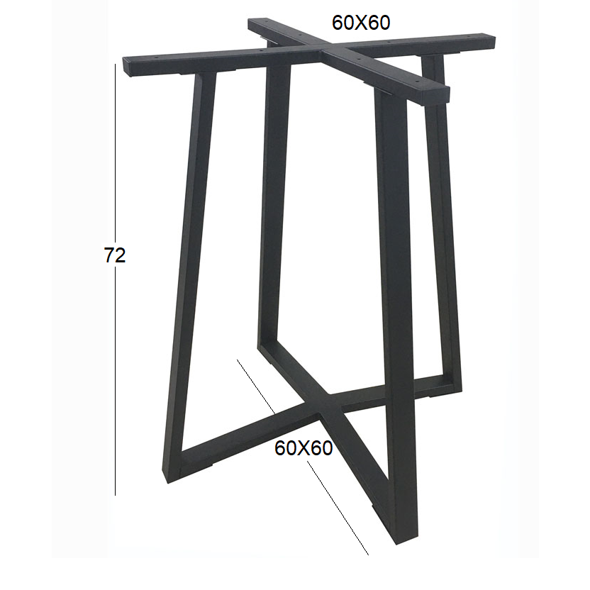 BISTRO ΒΑΣΗ ΜΕΤΑΛΛΙΚΗ ΜΕ ΡΕΓ/ΡΟΥΣ ΜΑΥΡΗ 60x60x72